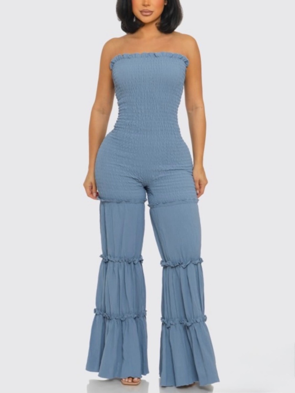 Wide Leg Tube Jumpsuit